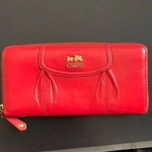 Red coach wallet